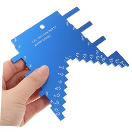 Operitacx Step Gauge Depth Gauge for Table Saw and Router Portable Woodworking Tool Durable with Engraved Markings for Precision Cutting Height