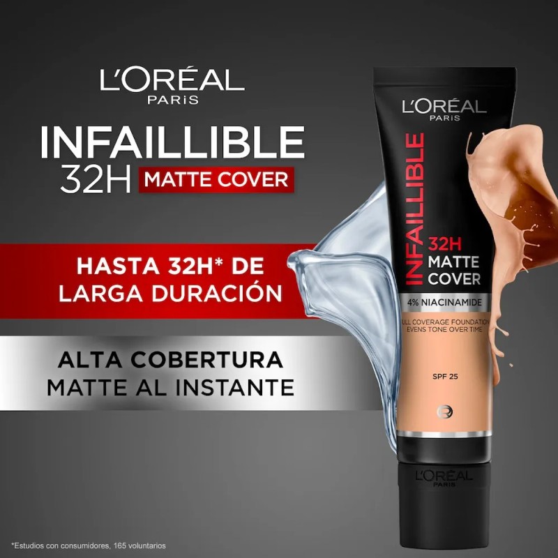 Base Maquillaje L'oréal Paris Infaillible Matte Cover 30ml Tono 200