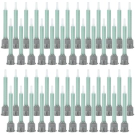 LANIAKEA 50 Pcs 3.5 Inch Epoxy Mixing Nozzle Tip Resin Mixer Adhesive Gun Applicator, 1:1 & 1:2 Static Mixer Plastic Resin Mixing Tip