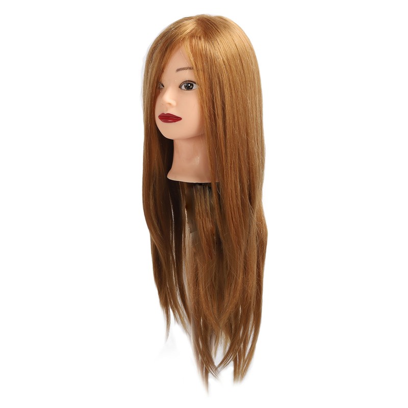 Hairdressing Mannequin Head 85 Percent Real Hair Flexible Multipurpose Hair