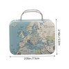 Hohopeti Makeup Case Jewelry Carrying Suitcase Detailed Workmanship Globe Map