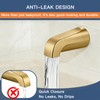 Brushed Gold Tub Spout Without Diverter, Shower Faucet,Brass Adapter,5.3"