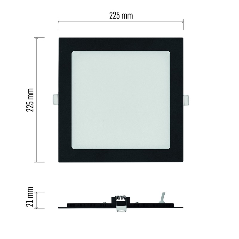 EMOS LED Panel 18 W Square 1600 lm Recessed Ceiling