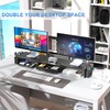 gianotter Dual Monitor Stand Riser, Desk Organizer With Drawer and