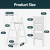 WOA WOA 3 Step Foldable Step Stool, 330lbs Load, White