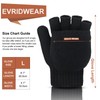 Evridwear Fingerless Winter Gloves Convertible, Knitted Wool Flip-top Mittens, Anti-Slip