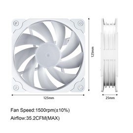Vetroo - Paquete de 3 ventiladores de caja para computadora de 120 mm de dirección RGB y PWM ventiladores de refrigeración de alto rendimiento con concentrador de driver, color blanco