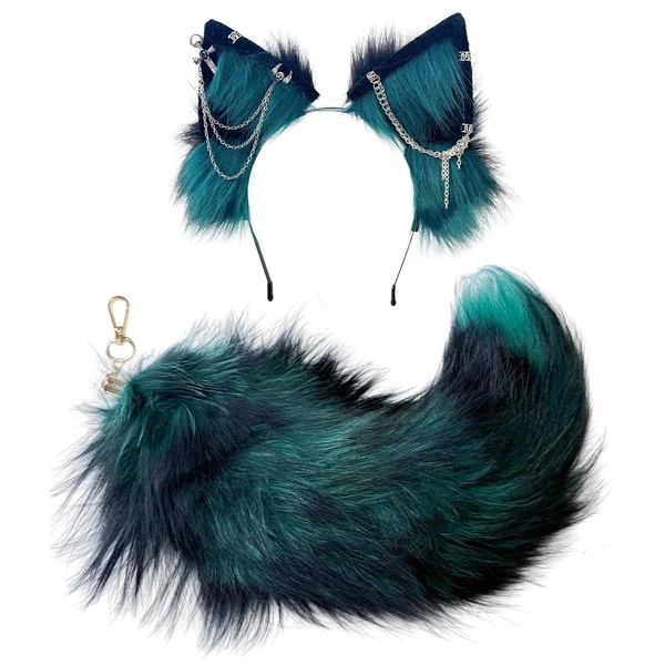Cat Fox Wolf Ears and Tail Set - Plush Cosplay