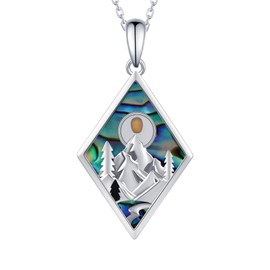 Mustard Seed Necklace 925 Sterling Silver Mountain Mustard Seed Faith Necklace Christian Jewelry Gifts for Women Men Skiers Hikers Campers Climbers Nature Lovers