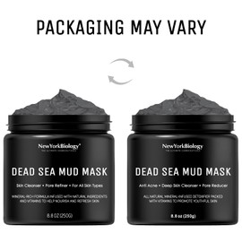 New York Biology Dead Sea Mud Mask for Face and Body | Spa Quality Pore Refiner for Oily Skin | Natural Skincare for Women & Men | Tighten Skin for A Healthier Complexion | 8.8 oz