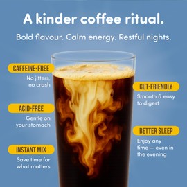 Nummy Creations 150 cup Vanilla Instant Caffeine-Free Coffee Alternative with Dandelion. Coffee Substitute, Chicory Coffee 10.6oz