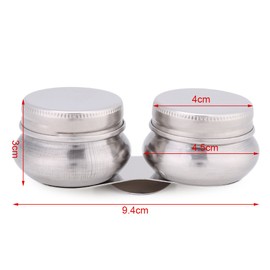 Taza de paleta de acero inoxidable, Cazo doble de boca grande con tapa y clip, Recipiente de aceite para acrílico o Pintura al óleo
