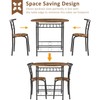 VECELO 3-Piece Dining Table Set for Kitchen Breakfast Nook, Wood