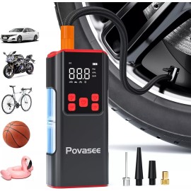 Povasee Tire Inflator Portable Air Compressor Povasee 150Psi Portable Air Pump