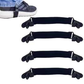IMWECA 4 Packs Elastic Adjustable Stirrups Leg Straps Boot Straps Boot Clips Pant Clips for Women and Men