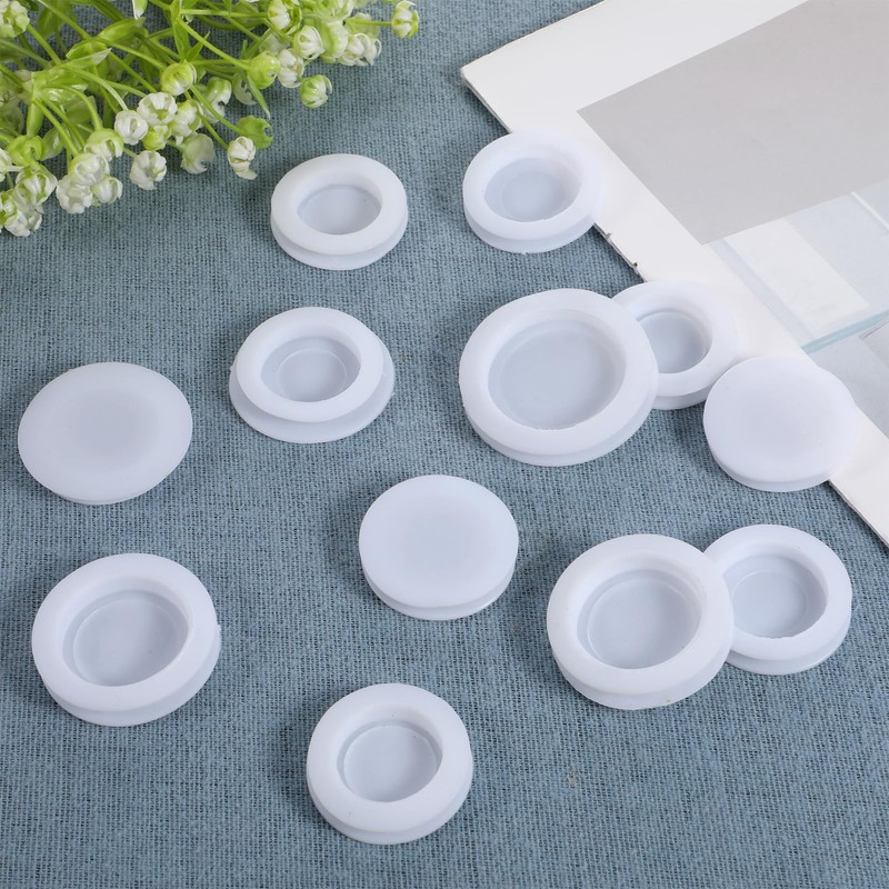 20 Pieces Piggy Bank Stopper, White Silicone Savings Box Bottom