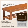 Walnut 3-Tier Bamboo Shoe Rack 35.43 X 11.02 X 17.72