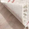 Well Woven Merri Pink Ivory Geometric Stripes Pattern Stain-Resistant Runner