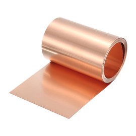 uxcell Copper Sheet Roll 2500mm x 100mm x 0.2mm, 4" x 8.2ft 38 Gauge 99.9% Pure Copper Flashing Strip Metal Foil Plate for Electricity DIY Projects (Multiple Sizes)