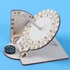 iplusmile Sundial Clocks 2pcs Sundial Wooden Scientific Models Sundial Desktop