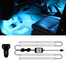 GLL RGBIC Car Interior Lighting, Ambient Lighting, Improved Dual Line Design, 160 Million Colours, App Control, Music Synchronisation