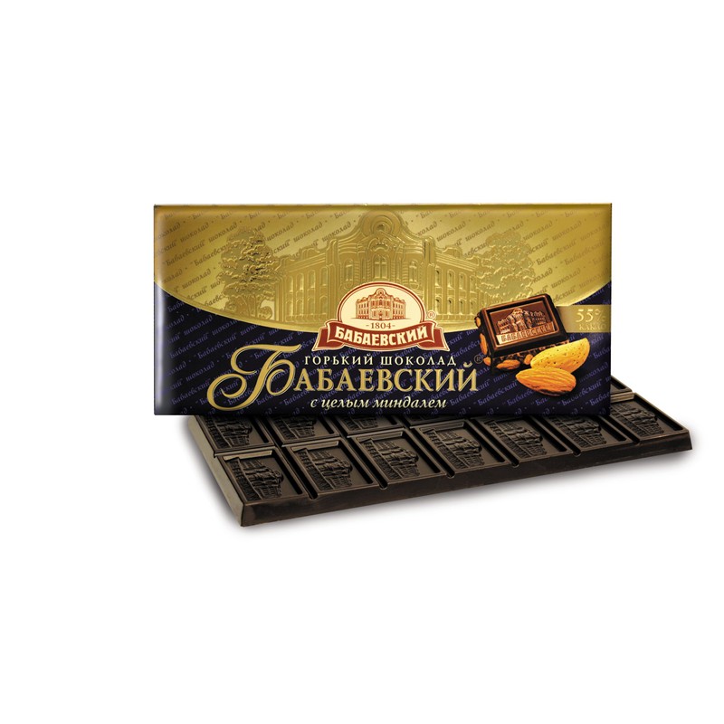 Imported Russian Chocolate "Babaevskiy" with Almonds (Set of 3)