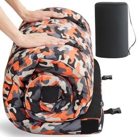 HomeMate CertiPUR-US Memory Foam Camping Mattress Pad Portable Roll Up Mattress for Adults Sleeping Mat Cot Mattress Pad Car Tent Floor Mattress Removable Waterproof Cover Travel Bag Guest Bed