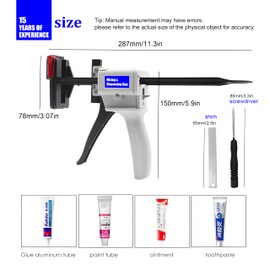 SoKalChw Toothpaste tube glue gun, Epoxy resin gun paster kit, 704 Silicone manual universal extruder injection guns, Best aluminum tube squeezer tool