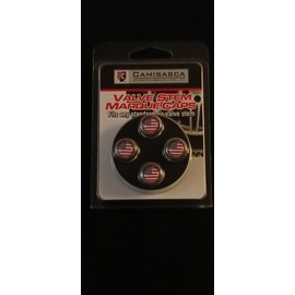 Camissaca American Flag USA Tire Valve Stem Caps - Set of Four - Fits on all Vehicles