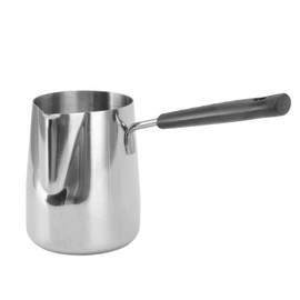 Long Handle Coffee Toroid Pitcher 304 Stainless Steel Rustproof Smoother Milk Frother Pitcher for Home Coffee Shop 600ml