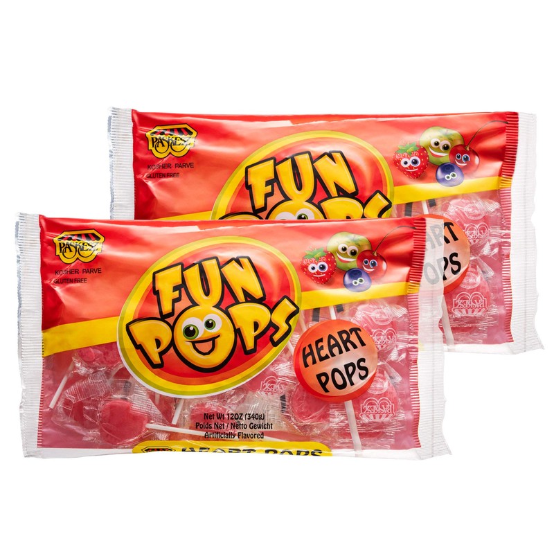 Paskesz Valentines Day Heart Lollipops - 56 Count (24 Ounce)