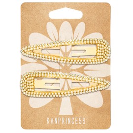 KANPRINCESS 2PCS Rhinestone Hair Clips,Snap Hair Accessories,Decorative Hair Clips,Rhinestone Barrettes For Women Girls(SET18)