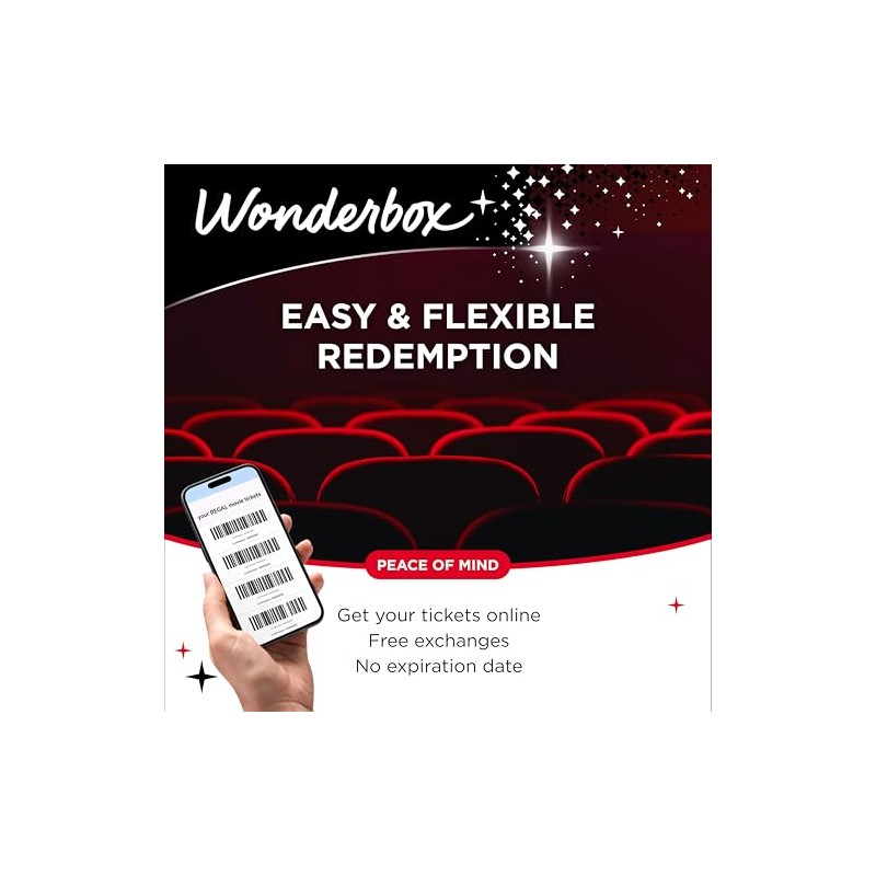Wonderbox Regal Movie Gift Box, 4 Tickets & 4 Snack