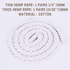 NOQUBYS Thick Rope Shoe Shoelaces for Air Force 1, Cotton Chunky Twisted Replacement Shoe Laces for Sneaker（White,54"/140cm）