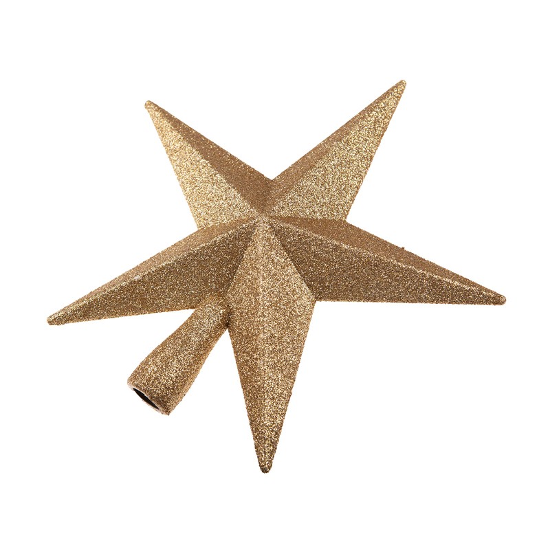 Glitter Star Christmas Tree Topper - Silver (20cm)