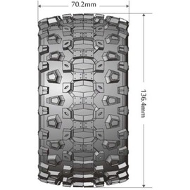LOUISE MFT MT-Uphill Bead Lock Rim Black 1/2 Offset 14 mm 1/10 Monster Truck 2.8