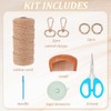 INFUNLY DIY Macrame Bag Kit for Adults Beginners Brown Boho