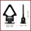 HEROFFIX 2 Set Universal Black Triangle Shaped Car Tow Hook