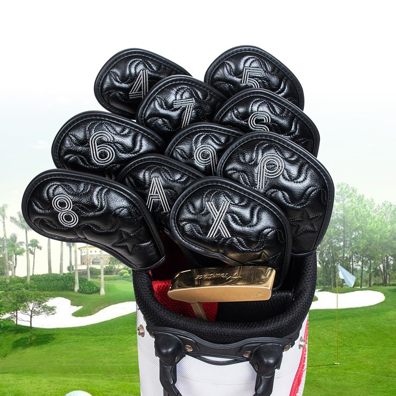 10ps/set Star Iron Headcover set Protector Velcro Closure For Right