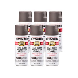 Rust-Oleum 7754830-6PK Stops Rust Spray Paint, 12 Oz, Semi-Gloss Anodized Bronze, 6 Pack
