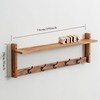 Wacloud 29Inch Wall Mounted Coat Rack with Hooks and Shelf