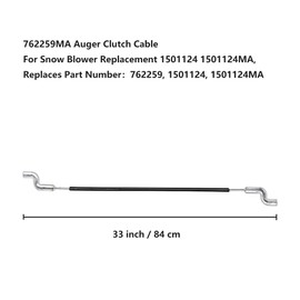 SizendHK 762259MA Auger Cable 33 inches for Snow Blower Replacement 1501124 1501124MA