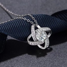 Sranich Mom's Day Gifts: Love Knot Necklace for Mother to Boyfriend's Mum, Her Birthday