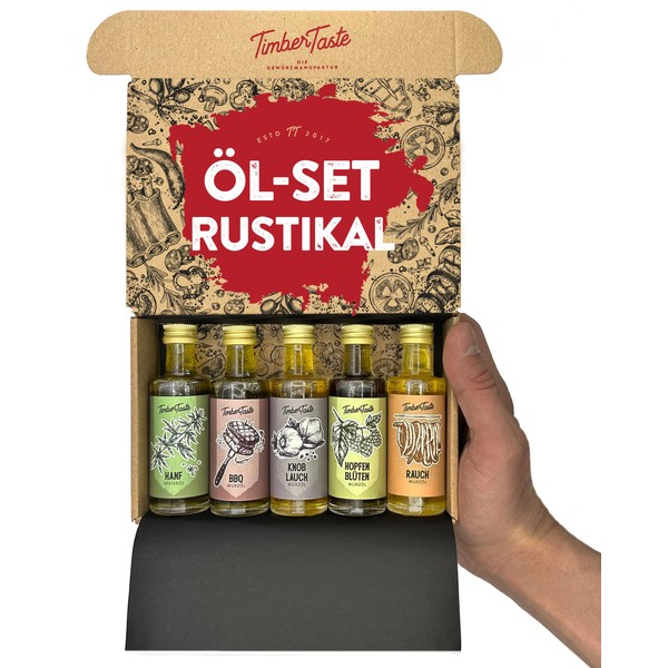 TIMBER TASTE® Oil Gift Set [Rustic] - 5 Exquisite Cooking