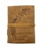 OVERDOSE Deckle Yellow Buff Leaf Leather Journal - Vintage Travel