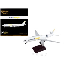 DCD Boeing 777F Commercial Aircraft 'AeroLogic' White 'Gemini 200-Interactive' Series 1/200 Diecast Model Airplane