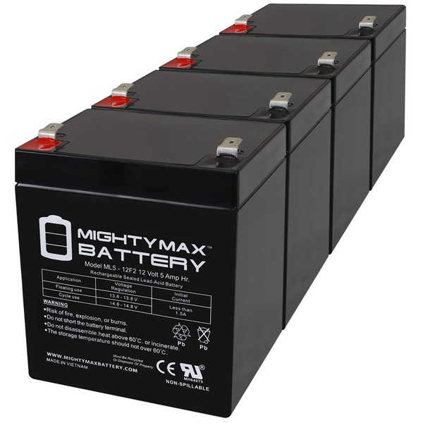 Mighty Max Battery 12V 5Ah F2 SLA Replacement Battery for