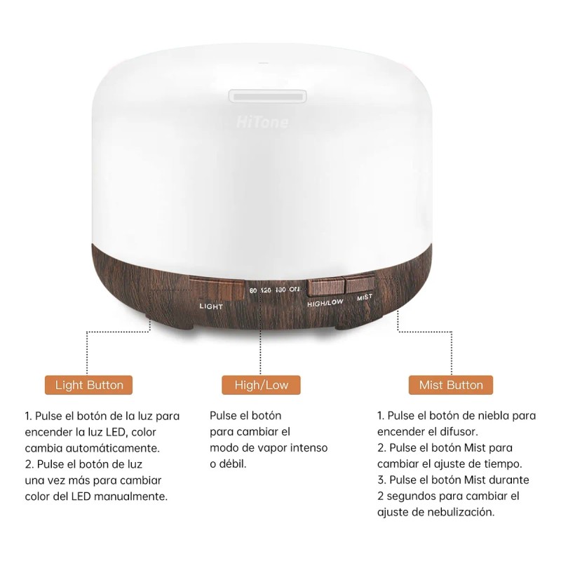Difusor De Aceites Esenciales Aromas Humidificadores Casa