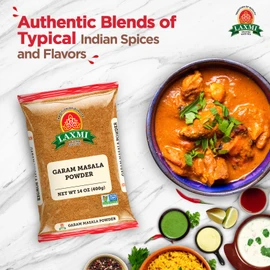Laxmi Garam Masala 14 Oz (400gm) | A spicy and aromatic blend of our various salt free seasonings and spices | Non-GMO Product | For cooking and seasoning