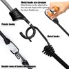 DRERIO 4 Pcs Bungee Cord with Hook 1m Heavy Duty
